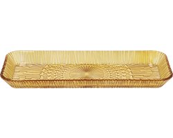 BITZ Kusintha Serveerschaal rechthoekig 38 x 14 x 3 cm Amber