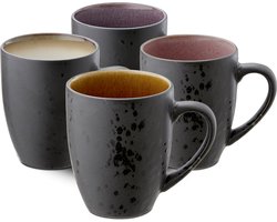 BITZ Mok Dia. 8 x 10 cm 30 cl 4 st. Zwart ass.