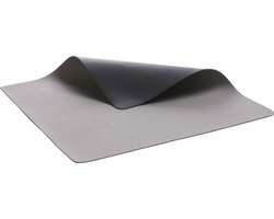 BITZ Placemat 46 x 33 cm 4 st. Zwart/Grijs