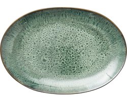 BITZ Schaal ovale 36 x 25 cm Zwart/Groen