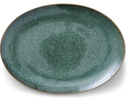 BITZ Schaal ovale 45 x 34 cm Zwart/Groen