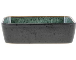 BITZ Schaal rechthoekig 19 x 14 x 5,3 cm Zwart/Groen