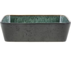 BITZ Schaal rechthoekig 28 x 21 x 8 cm Zwart/Groen
