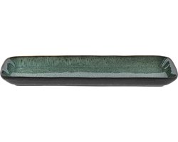 BITZ Serveerschaal rechthoekig 38 x 14 x 3,5 cm Zwart/Groen