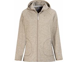 BJØRNSON Ditte Fleece Vest Dames - 4 Seizoenen - Capuchon - Maat 46 - Beige
