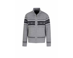 BJØRNSON Hoyt Scandinavisch Gebreid Vest Heren - Teddy - Maat M - Grijs