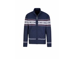 BJØRNSON Hoyt Scandinavisch Gebreid Vest Heren - Teddy - Maat S - Donkerblauw