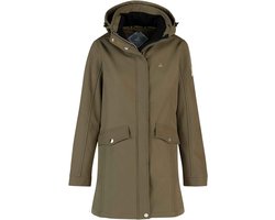 BJØRNSON Ylva Softshell Parka Tussenjas Winddicht Dames - Maat 44 - Tarmac Bruin