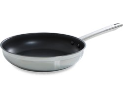 BK Allround Keramische Antiaanbak Koekenpan Ø 24cm – PFAS-vrij – Inductie Koekenpan – Ovenbestendig tot 230°C – Vaatwasserbestendig – Snelle opwarming – Ovenvaste greep - Zonder deksel - Zilver