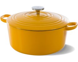 BK Bourgogne braadpan 28cm - sunny yellow - emaille - inductie