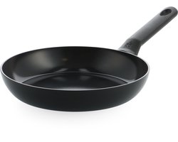 BK Enjoy Keramische Antiaanbak Koekenpan Ø 24cm – PFAS-vrij – Inductie Koekenpan – Ovenbestendig tot 160°C – Vaatwasserbestendig – Snelle opwarming – Koudgrepen - Zonder deksel - Zwart