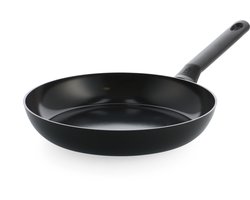 BK Enjoy Keramische Antiaanbak Koekenpan Ø 28cm – PFAS-vrij – Inductie Koekenpan – Ovenbestendig tot 160°C – Vaatwasserbestendig – Snelle opwarming – Koudgrepen - Zonder deksel - Zwart