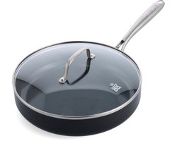 BK Magma Hapjespan 28cm - 3.6L – PFAS-vrij – Snelle Opwarming – RVS Handgrepen – Ovenbestendig tot 250°C – Inductie & Vaatwasserbestendig - met deksel