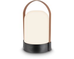 B.K.Licht Asa groot - Tafellamp Oplaadbaar - snoerloze lamp - dimbaar - kampeerlamp - 90 Lm - voor binnen en buiten - 14.5 x 13.5 x 24 cm - zwart