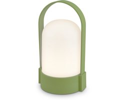B.K.Licht Asa - Oplaadbare Tafellamp - snoerloze lamp - dimbaar - kampeerlamp - tentlamp - 50 Lm - voor binnen en buiten - 9 x 8 x 15,5 cm - mintgroen