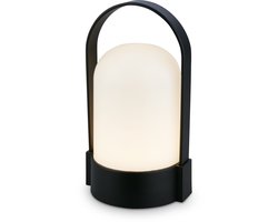 B.K.Licht Asa - Oplaadbare Tafellamp - snoerloze lamp - dimbaar - kampeerlamp - tentlamp - 50 Lm - voor binnen en buiten - 9 x 8 x 15,5 cm - zwart
