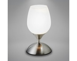B.K.LICHT - Dimbaar Tafellamp - bedlamp met glas - excl. E14 lichtbron - h: 15.7cm