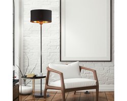 B.K.LICHT Kari - Vloerlamp - woonkamerlamp - industriële staande lamp - staanlamp - met E27 fitting - h: 141.5cm