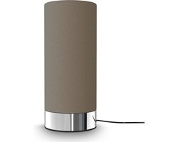 B.K.Licht - Klassieke Tafellamp - ingebouwde dimmer - touch - taupe bedlamp - voor slaapkamer - E14 fitting - excl. lichtbron