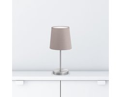 B.K.Licht - Klassieke Tafellamp - taupe bedlamp - woonkamer lamp - E14 fitting - h.: 30.8 cm - beige
