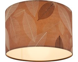 B.K.Licht Mata - Plafondlamp - bladeren decoratie - boho stijl woonnkamer lamp - E27 fitting - Ø35 - natuurlik - koffiekleur
