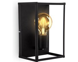 B.K.Licht - Metalen Wandlamp - voor binnen - industriële - zwarte - met 1 lichtpunt - wandspots - E27 fitting - excl. lichtbron
