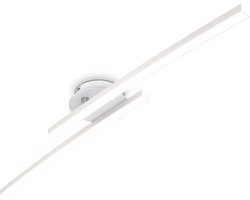 B.K.Licht - Modern LED Plafonnière voor slaapkamer en woonkamer - witte plafondlamp - draaibaar - met 3.000K warm wit licht - 1100Lm - 12W