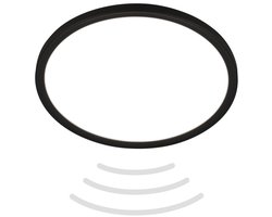 B.K.Licht Move - LED Badkamerverlichting - plafondlamp met bewegingsmelder - plafonniere met indirect licht - Ø29 cm - zwart