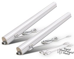 B.K.LICHT - Onderbouwverlichting - set van 2 - LED keukenverlichting - kastverlichting - l: 57.3 cm - 8W - 700lm - 4.000K neutral wit licht