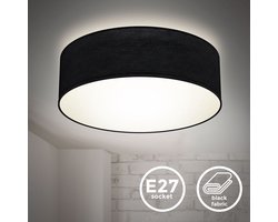 B.K.Licht - Plafondlamp - Ø30cm - zwart - excl. E27 lichtbron