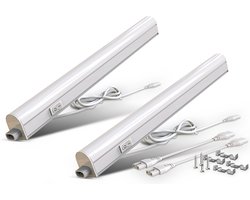 B.K.Licht - Set van 2 LED Onderbouwverlichting - onderkast licht - 4W - 400lm - 4.000K neutraal wit licht - keukenlamp - 31cm - wit