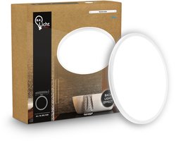 B.K.Licht Shallow - LED Badkamerlamp Plafonniere - paneel plafondlamp - badkamerverlichting met neutraal wit licht - IP44 - Ø24 - wit