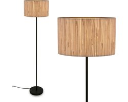 B.K.Licht Slama - Vloerlamp - staande lamp met zeegras - boho stijl - E27 fitting - fitting E27 - Ø35 x 161 cm - naturel - bruin
