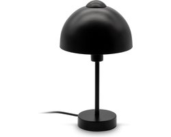 B.K.Licht - Tafellamp zwart - met E14 fitting - retro - metaal - Ø18cm