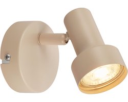 B.K.Licht TAPP - Opbouwspot - plafondspot - 1x GU10 - taupe / beige - ⌀8cm