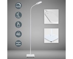 B.K.Licht - Witte Vloerlamp - CCT - dimbaar staanlamp - 600Lm - 8W