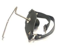 Black Label - The Holder - Gag met WC-rol houder - Leder/Siliconen - Zwart