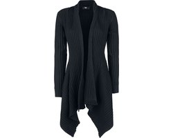 Black Premium by EMP Zwart gebreid vest met sjaalkraag - Dames - S