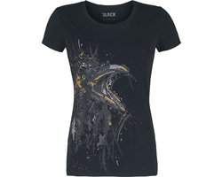 Black Premium by EMP Zwart t-shirt met ravenprint Vrouwen - M