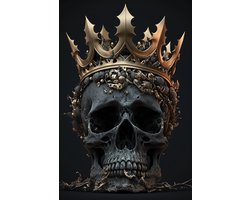 Black Skull- Kristal Helder Galerie kwaliteit Plexiglas 5mm.- Blind Aluminium Ophang-frame- Fotokunst- luxe wanddecoratie- Akoestisch en UV Werend- inclusief verzending