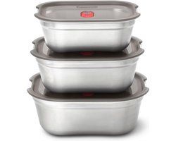 Black+Blum RVS Vershoudbakjes Set - Mix (S/M/L)