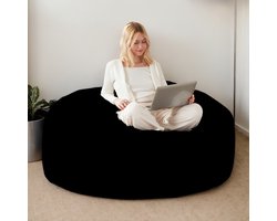 BLACKCOLORS 90 poef, poefstoel, bank voor volwassenen, zachte en comfortabele leesstoel, geschikt voor de slaapkamer, het balkon en andere plaatsen