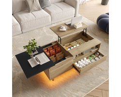 BLACKCOLORS In hoogte verstelbare kast met ledverlichting aan de onderkant en royale opbergruimte – personaliseerbaar, met lades en vakken, op maat gemaakt voor minimalistische multifunctionele woonkamers.