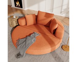 BLACKCOLORS Multifunctionele opklapbare slaapbank (Boneless Couch) – Ovaal bed met kussens, modulaire bank, bekleding van corduroy (173 x 176 cm), geschikt voor appartementen, woonkamers, slaapkamers