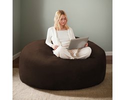 BLACKCOLORS Pouf 90, zitzak, bank voor volwassenen, zachte en comfortabele leesfauteuil, geschikt voor slaapkamers, balkons en andere plaatsen