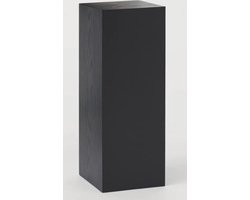 Blackk Interiors - Eiken fineer zuil - Zwart - 30 x 30 x 100 cm (lxbxh)