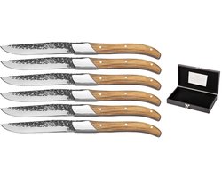 Blackwell Steakmessen Laguiole - Raw Black - Olijfhout - 6 Stuks