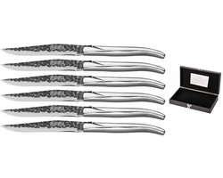 Blackwell Steakmessen Laguiole - Raw Black - RVS - 6 Stuks