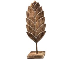 Blad carving L op voet 54x619x9cm naturel hout| WA7897 | Woodart | Stoer & Sober Woonstijl