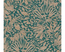 BLADEREN BEHANG | Botanisch - groen goud - A.S. Création The Bos